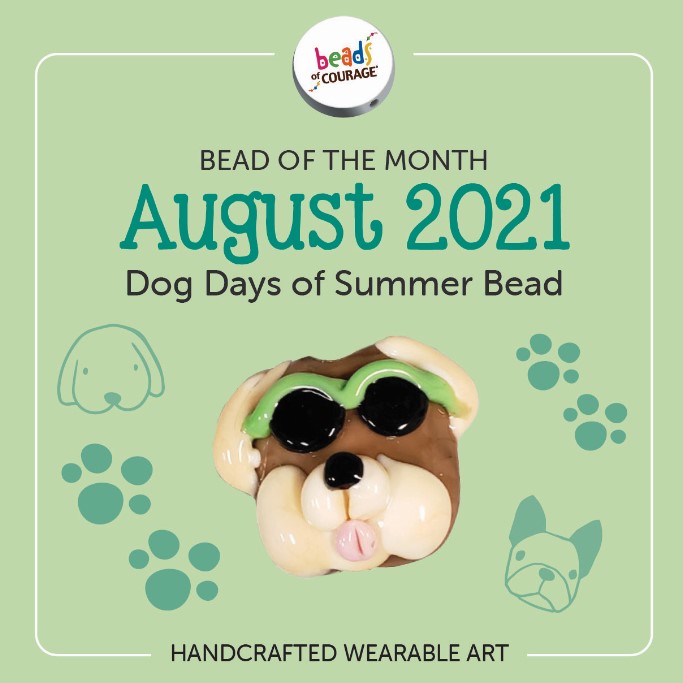 August 2021 Bead of the Month - Dog Days of Summer Bead reminds you to ...