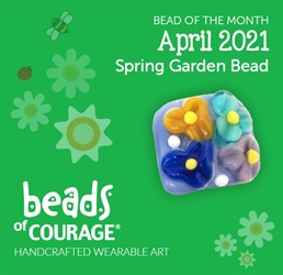 April 2021 Bead of the Month - The Spring Garden Bead reminds you to let your dreams blossom! 