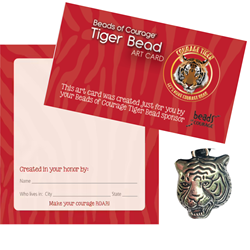 World Beads of Courage Day -  Art Card Kit - Tiger 