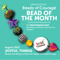 August 2023 Bead of the Month - The Sweet Summer bead reminds you that you are one in a "melon"! 