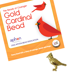 BOC Gold Cardinal Bead - 2021 APHON Dedication Bead - Limited Quantities 