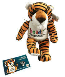 Courage Tiger Plush and Bead Bundle 