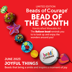 June 2023 Bead of the Month - The Balloon Bead reminds you to look up and enjoy the wonders around you! 