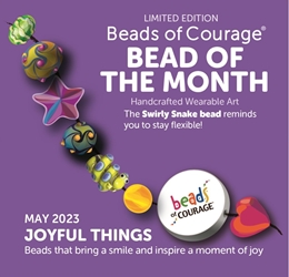 May 2023 Bead of the Month - The Swirly Snake bead reminds you to stay flexible! 