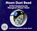 Moon Dust Bead - Artist Exclusive - Margaret Zinser Hunt - Lampwork glass bead embedded with real moon dust - AEGMoonDust_001p