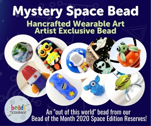 Mystery Space Lampwork Glass Bead - From our Bead of the Month 2020 Space Edition Reserves! 