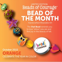 October 2022 Bead of the Month: The Owl Bead reminds you to love "whoo" you are and find joy in the beauty of fall. 