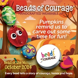 October 2024 Bead of the Month - Pumpkins remind us to carve out some time for fun! 