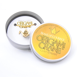 Origami Crane - Gold - Pediatric Cancer Awareness 