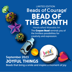September 2023 Bead of the Month - Reminds you of the limitless possibilities for creativity and expression! 