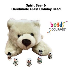 Spirit Bear & Handmade Glass Bead Bundle 