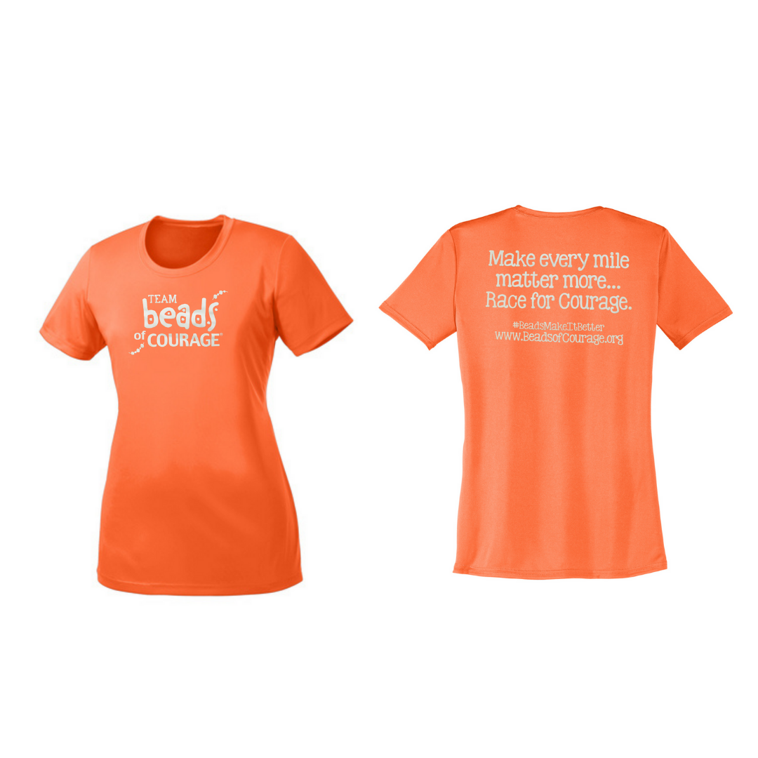 Team Beads of Courage Dri-Fit Shirt - Orange (Men's & Women's Sizes)  #LOGOMERCH_DriFitOrange