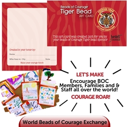 World Bead Exchange -  Art Card - Tiger (20 cards/unit) 