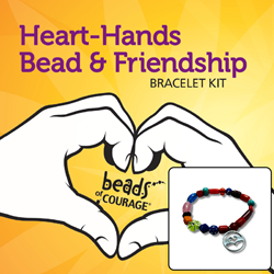 World Beads of Courage 2024 - Heart Hands Bead & Friendship Bracelet Kit 