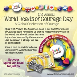 World Beads of Courage Bead 2020 - Spiral Sun 