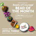 October 2023 Bead of the Month - The Book Bead reminds us to set aside time to read and get lost in a good story. - BOM15010p