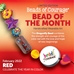 February 2022 Bead of the Month - The Dragonfly Bead combines the strength and courage of the color red with the love and hope of new beginnings - BOM14002p